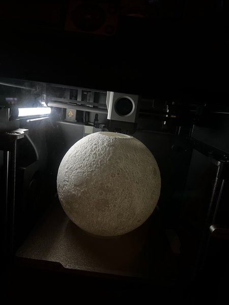 Image of the moon being printed