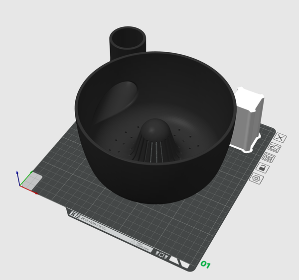 Screenshot taken from BambuStudio, a preview of what the print will become.